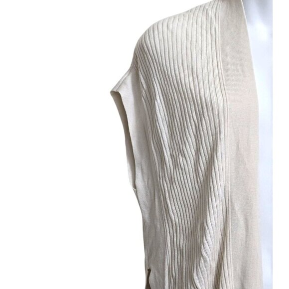Eileen Fisher Ribbed Kimono Tencel Cardigan In Bone Sz XXS - Picture 4 of 9